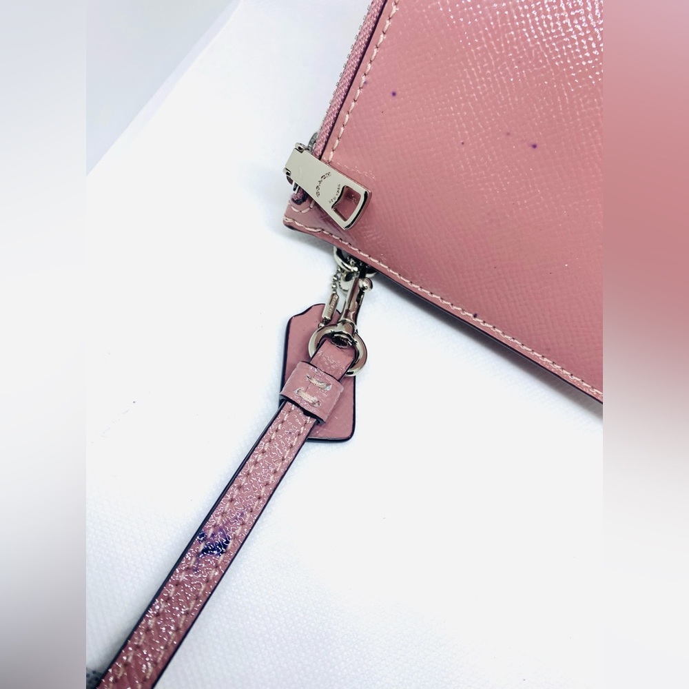 Authentic Coach Double-Zip Wristlet in Blossom Pink - Picture 9 of 9